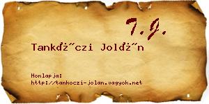 Tankóczi Jolán névjegykártya